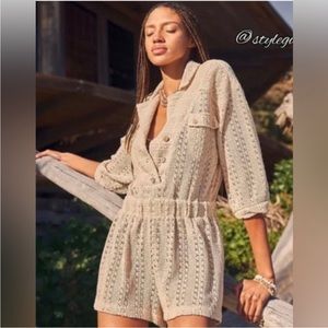 Free People Ryan Romper- Summer Khaki NWT